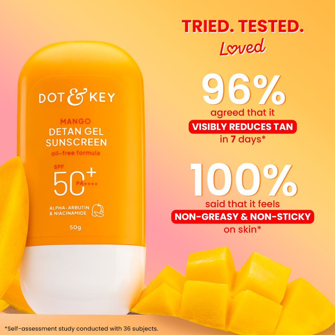 Dot & Key Mango Detan Gel Sunscreen (Oil Free) SPF 50+ PA+++
