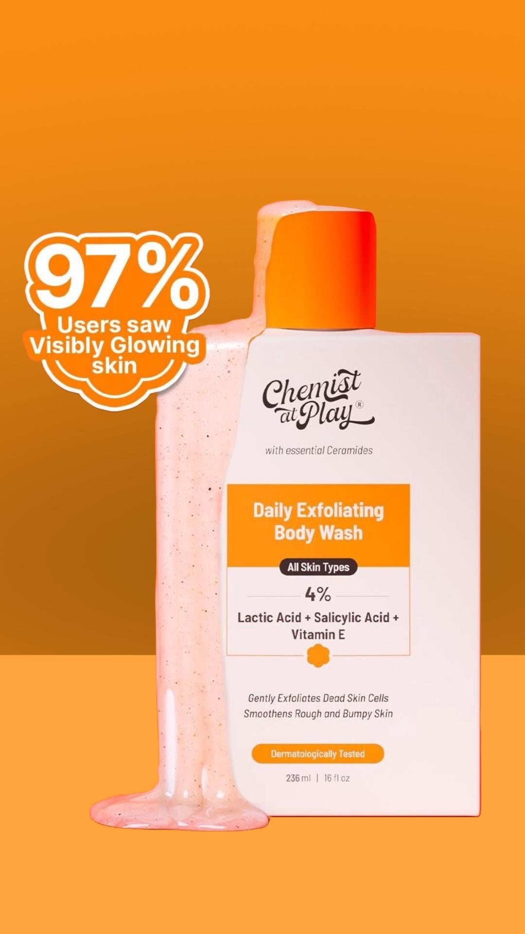 Chemist at Play Exfoliating Body Wash with Lactic Acid - 236 ml