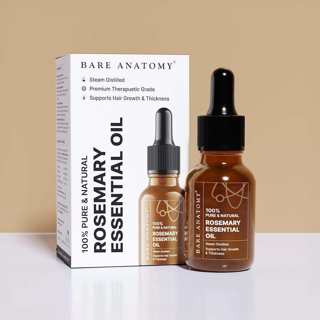 Bare Anatomy 100% Pure Natural Rosemary Essential Oil - 15ml