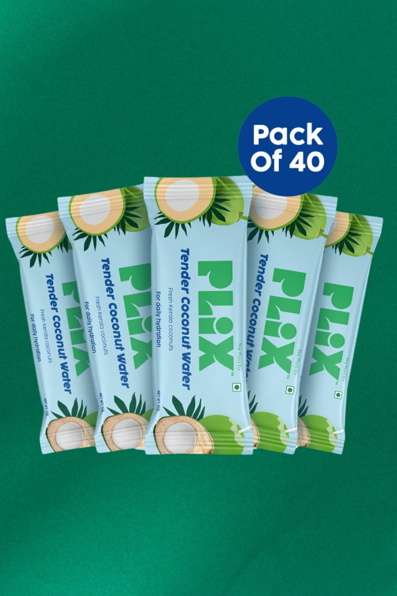 Plix Tender Coconut Water Premix Powder (Pack of 40 Sachets)