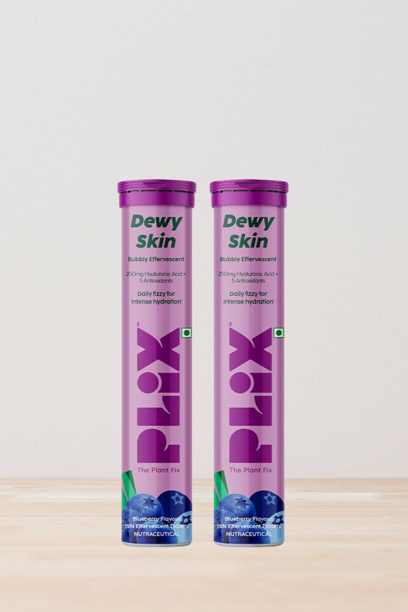 Plix Hyaluronic Acid Effervescent Tablets (Blueberry, Pack Of 2)
