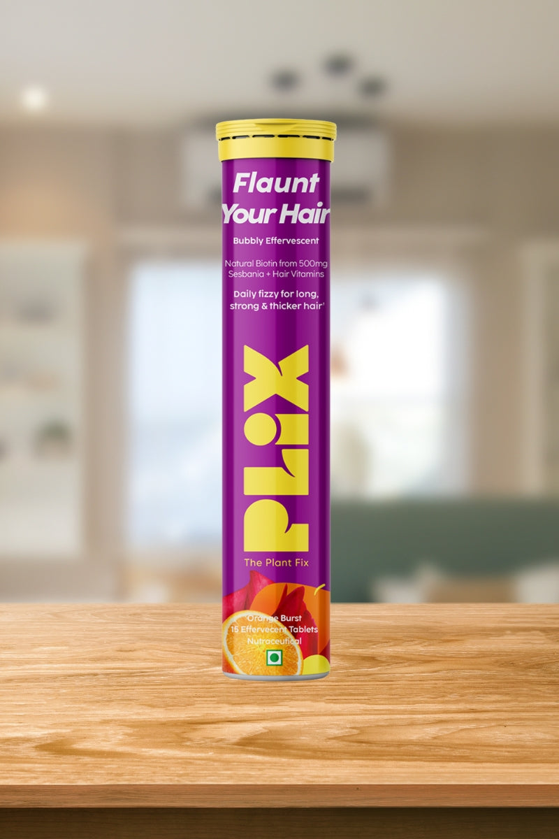 Plix Heavenly Hair Natural Biotin Tablets (Orange, Pack of 1)