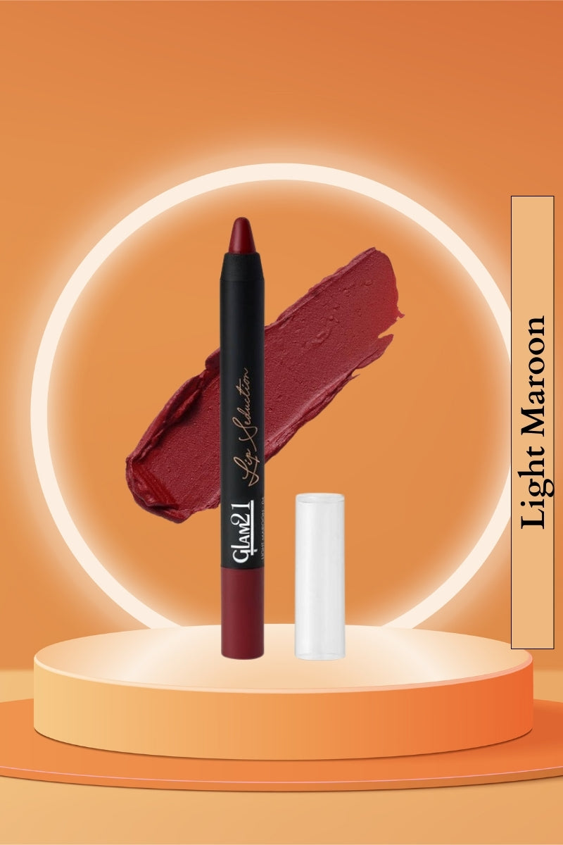 Glam21 Light Maroon Lip Seduction Non-Transfer Crayon Lipstick