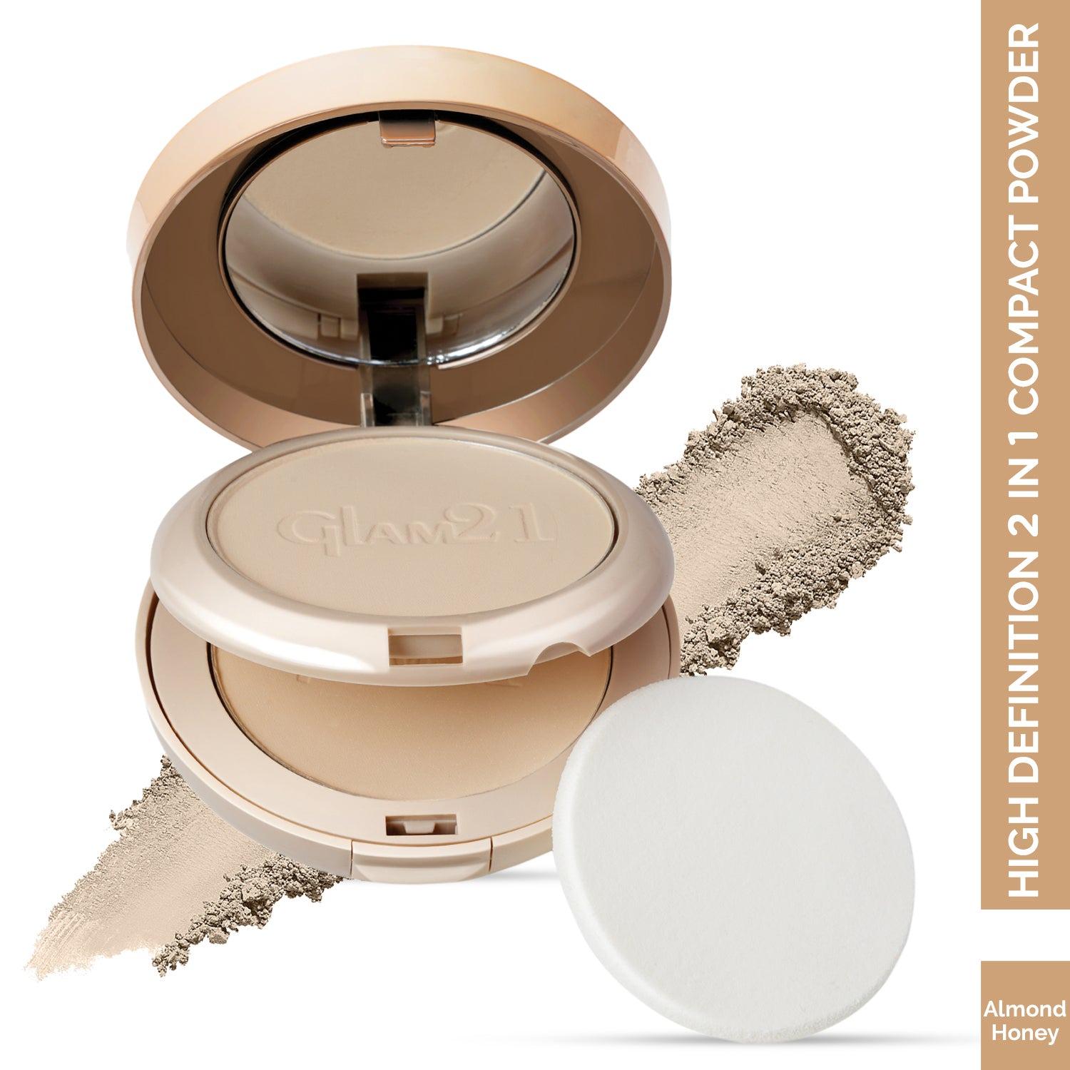 Glam21 2-In-1 High Definition Compact Powder - Almond Honey 01