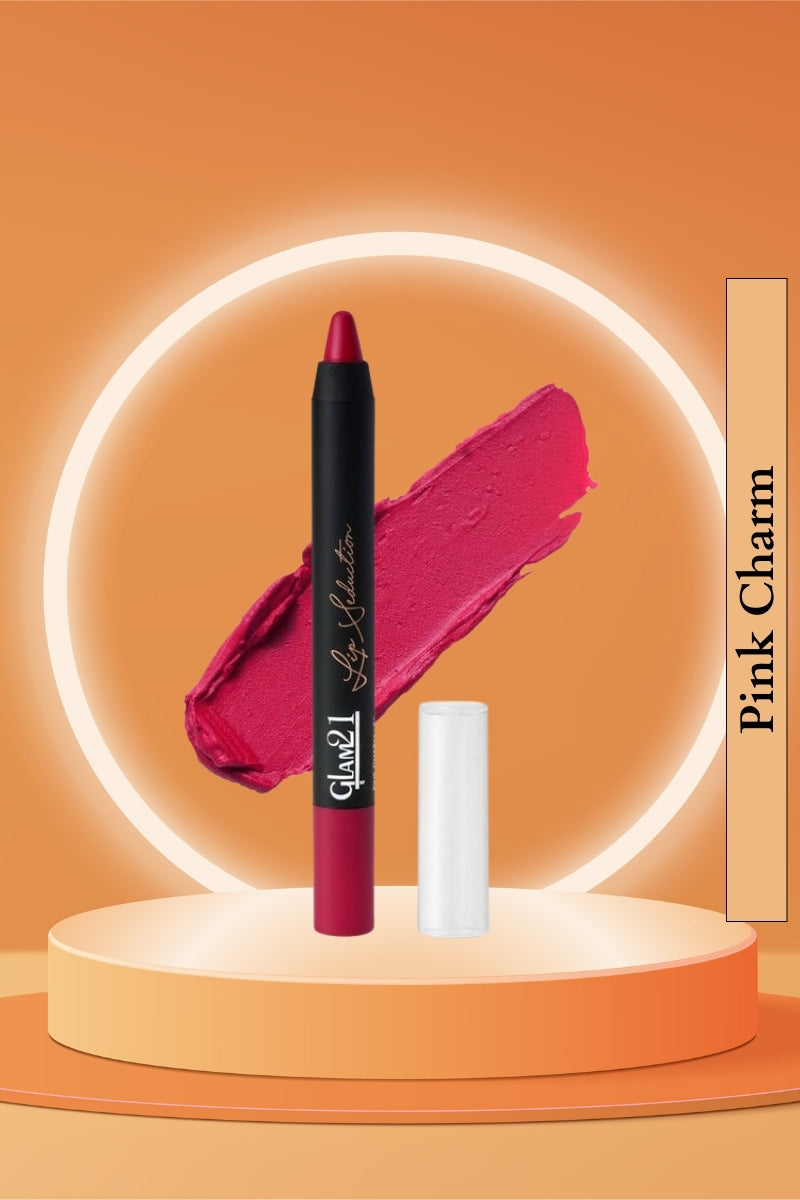 Glam21 Pink Charm Lip Seduction Non-Transfer Crayon Lipstick
