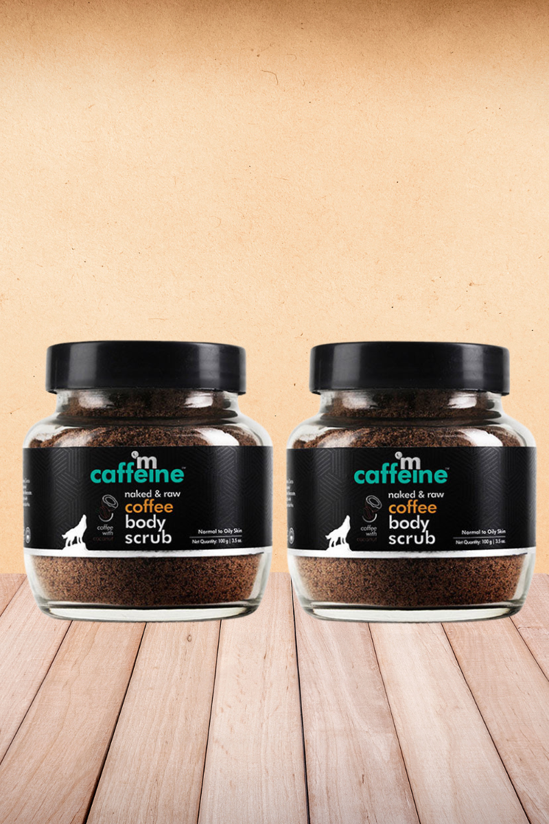 mCaffeine Naked & Raw Coffee Body Scrub - Set of 2