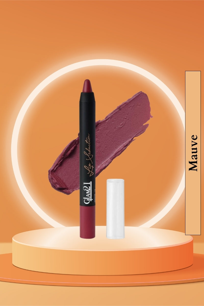 Glam21 Mauve Lip Seduction Non-Transfer Crayon Lipstick