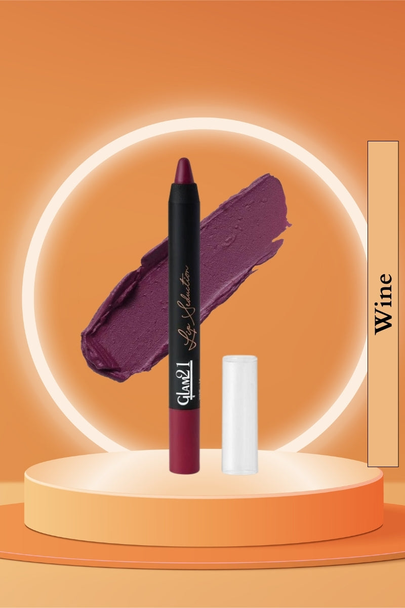 Glam21 Wine Lip Seduction Non-Transfer Crayon Lipstick