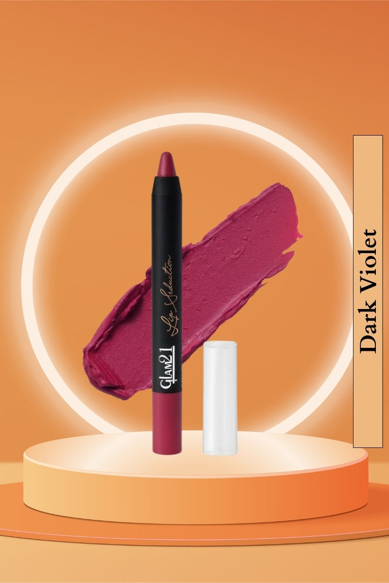 Glam21 Dark Violet Lip Seduction Non-Transfer Crayon Lipstick