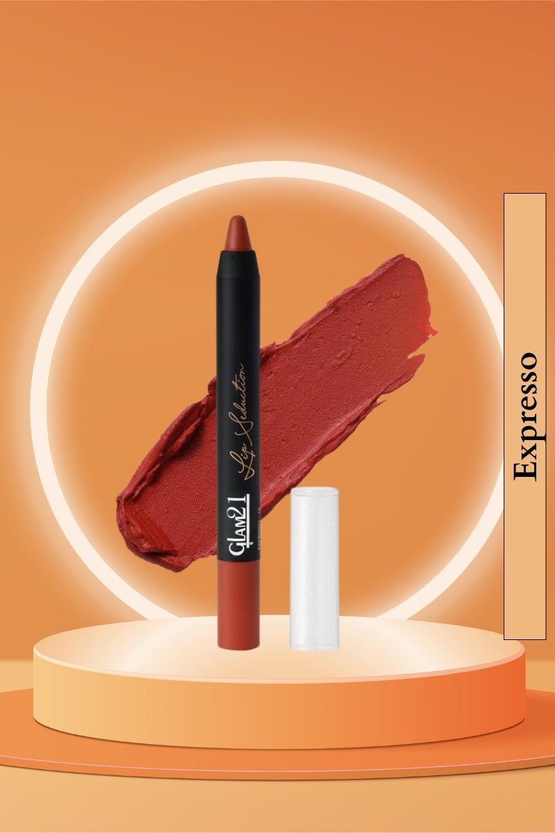 Glam21 Expresso Lip Seduction Non-Transfer Crayon Lipstick