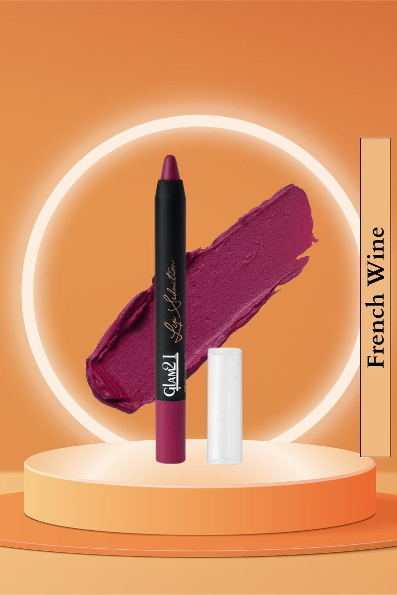 Glam21 French Wine Lip Seduction Non-Transfer Crayon Lipstick
