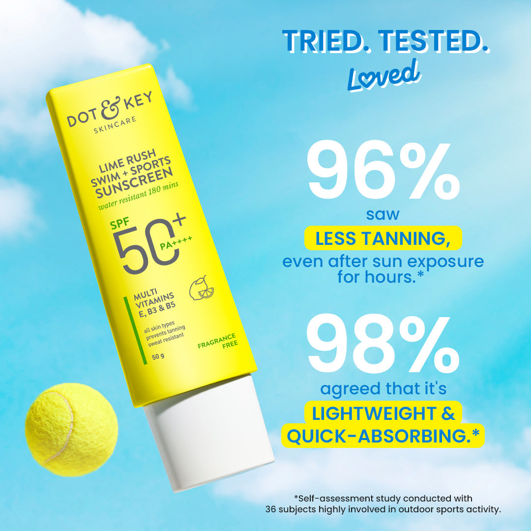 Dot & Key Swim + Sports Sunscreen, In-Vivo Tested SPF 50+ PA++++ - 50g
