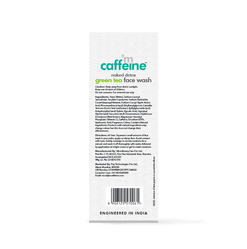 mCaffeine Green Tea Face Serum With Hyaluronic Acid - 40ml