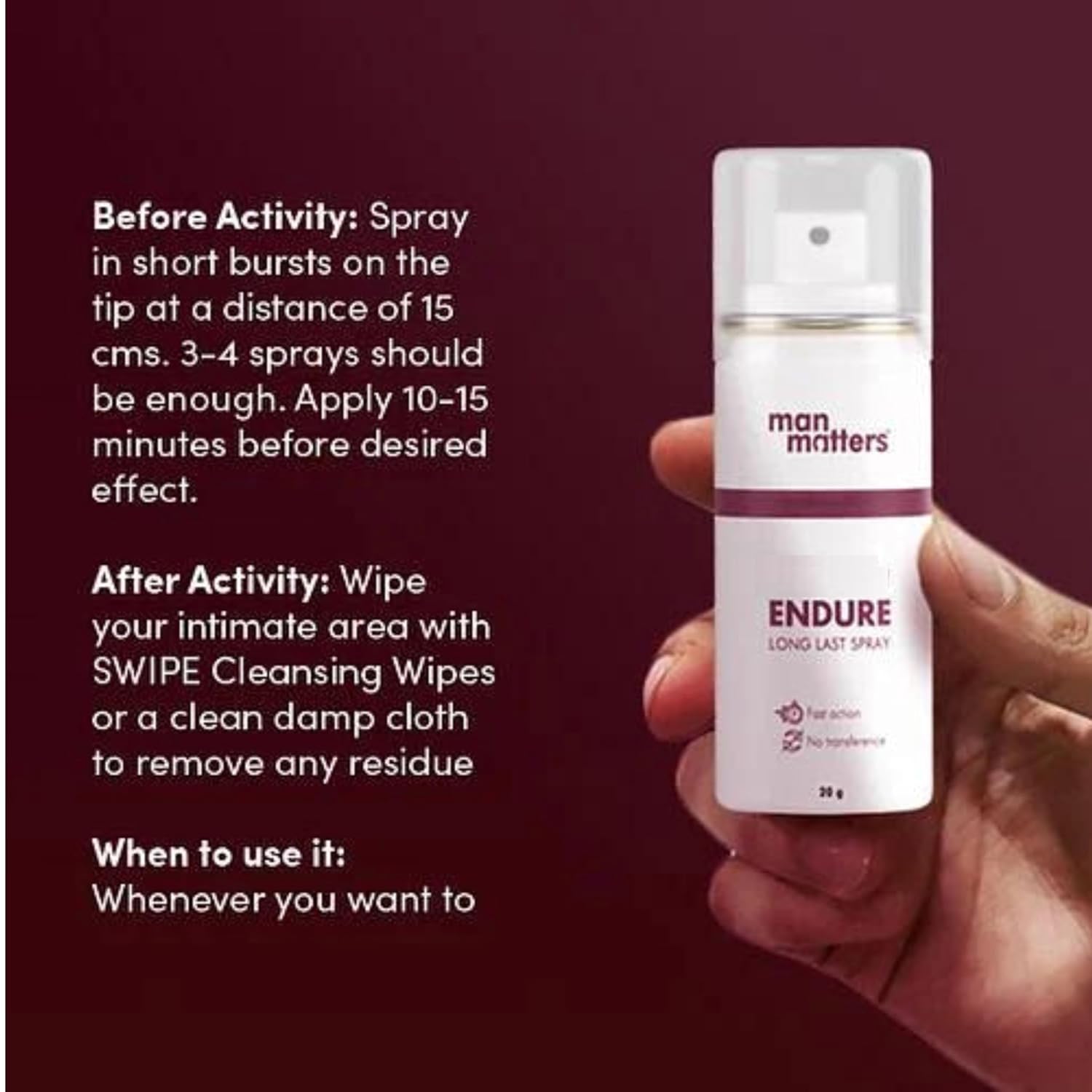 Man Matters Endure Long Last Spray (20ml)
