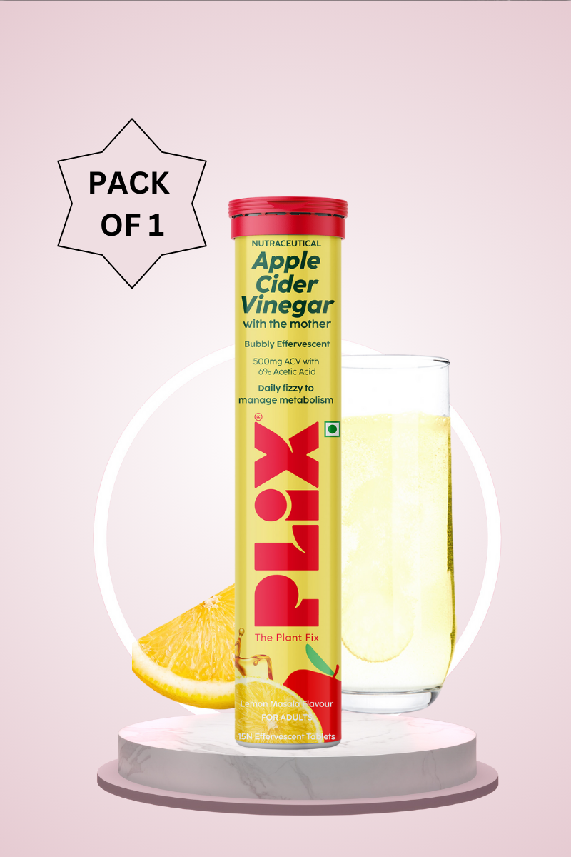 Plix ACV Effervescent Tablets - 15 (Lemon Masala, Pack of 1)