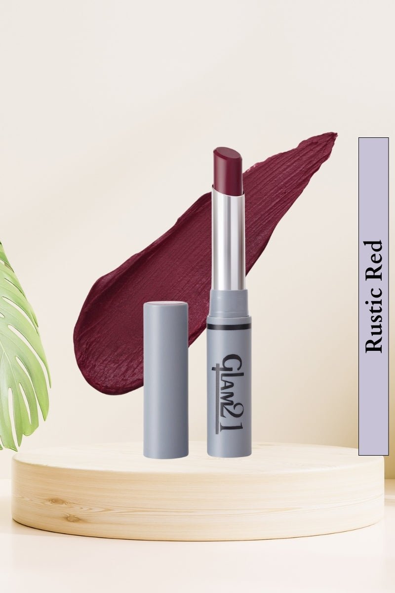 Glam21 Rustic Red Non Transfer Lipstick