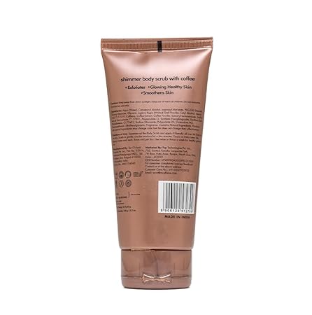 mCaffeine Shimmer Body Scrub With Coffee | For Smooth & Glowing Skin | for both men and women | exfoliating body scrub - 150gm