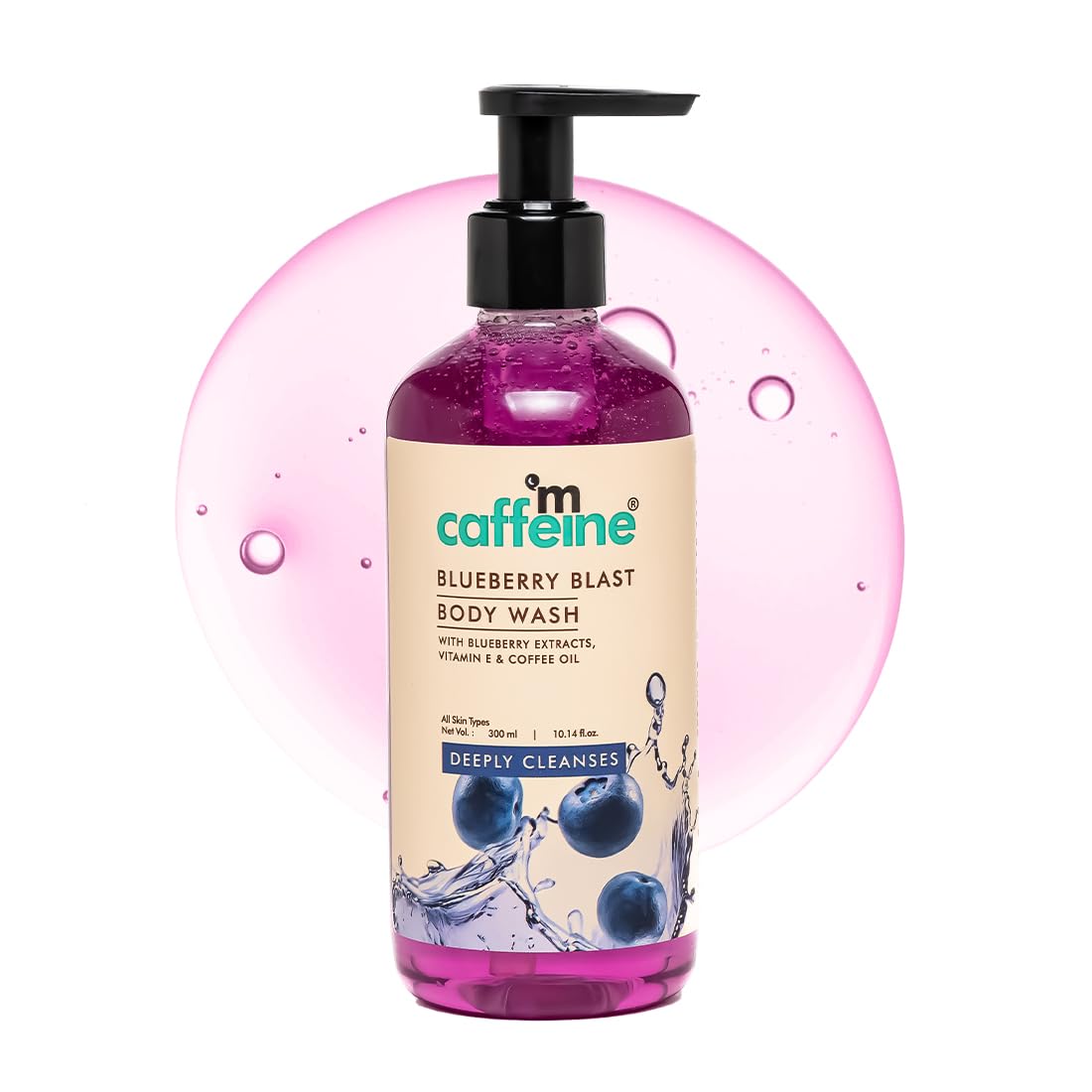 mCaffeine Blueberry Blast Body Wash - 300 Ml