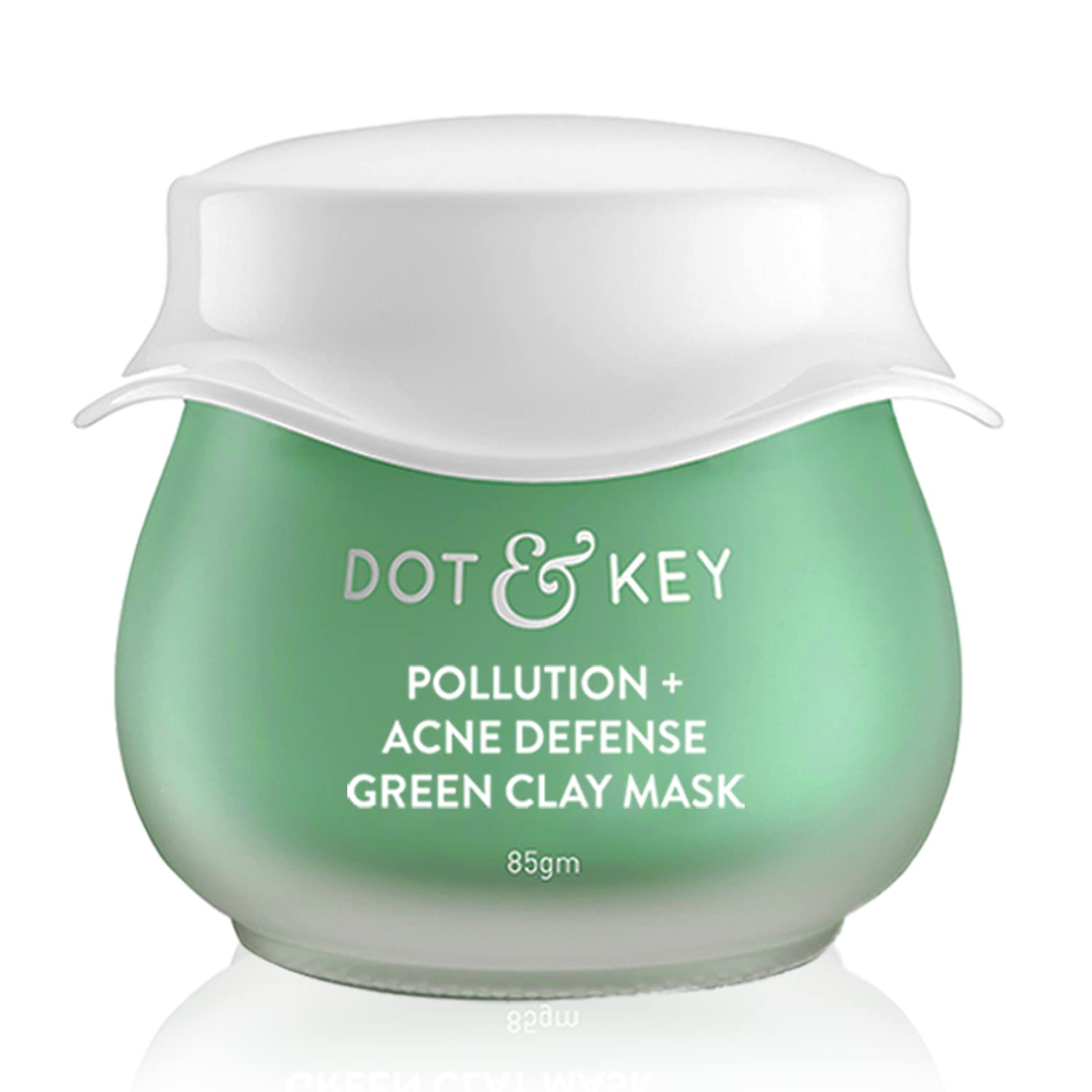 Dot & Key Skin Care Pollution + Acne Defense Green Clay Mask | Clay Mask for Face with Salicylic & Matcha Tea | Reduces Active Acne, Soothes Redness | For Dark Spots, Oily, Acne Prone Skin | 85g