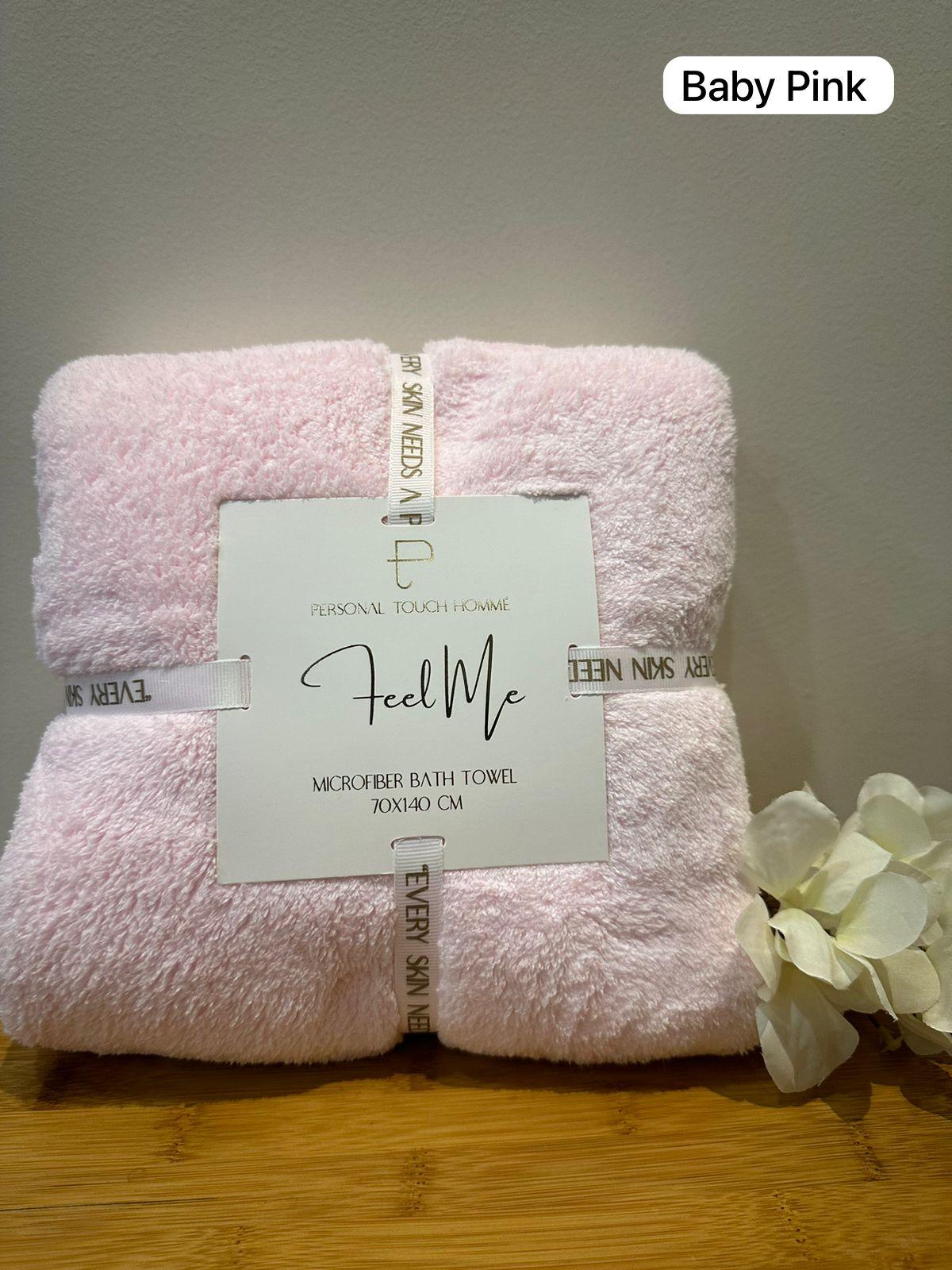 Personal Touch Feel Me Microfiber Bath Towel - Pink