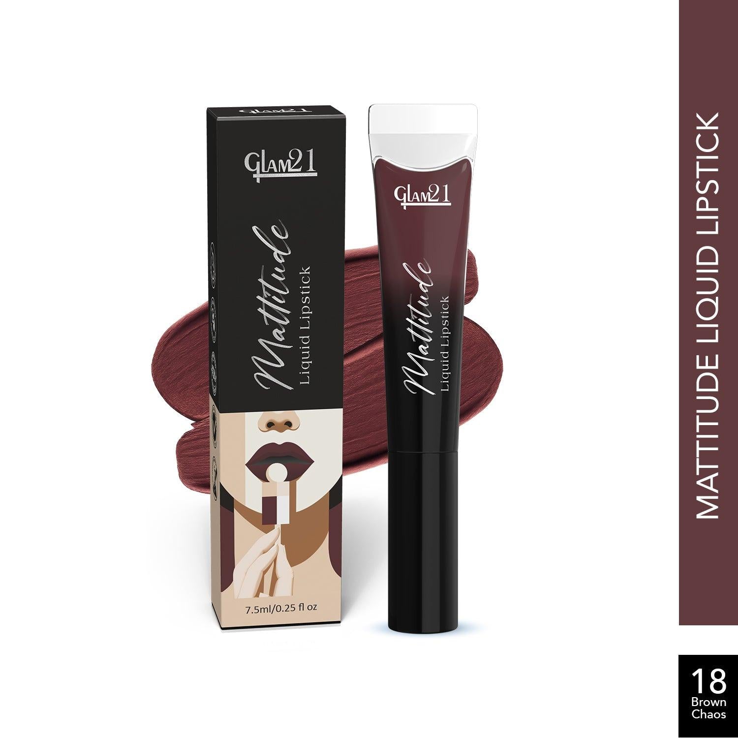 Glam21 Mattitude Lipstick - Brown Chaos