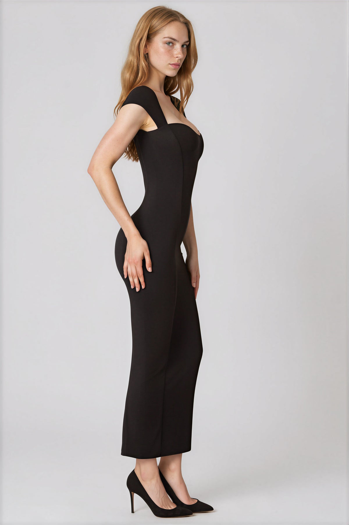 Mywishbag Sweetheart Neckline Maxi Dress - Nylon