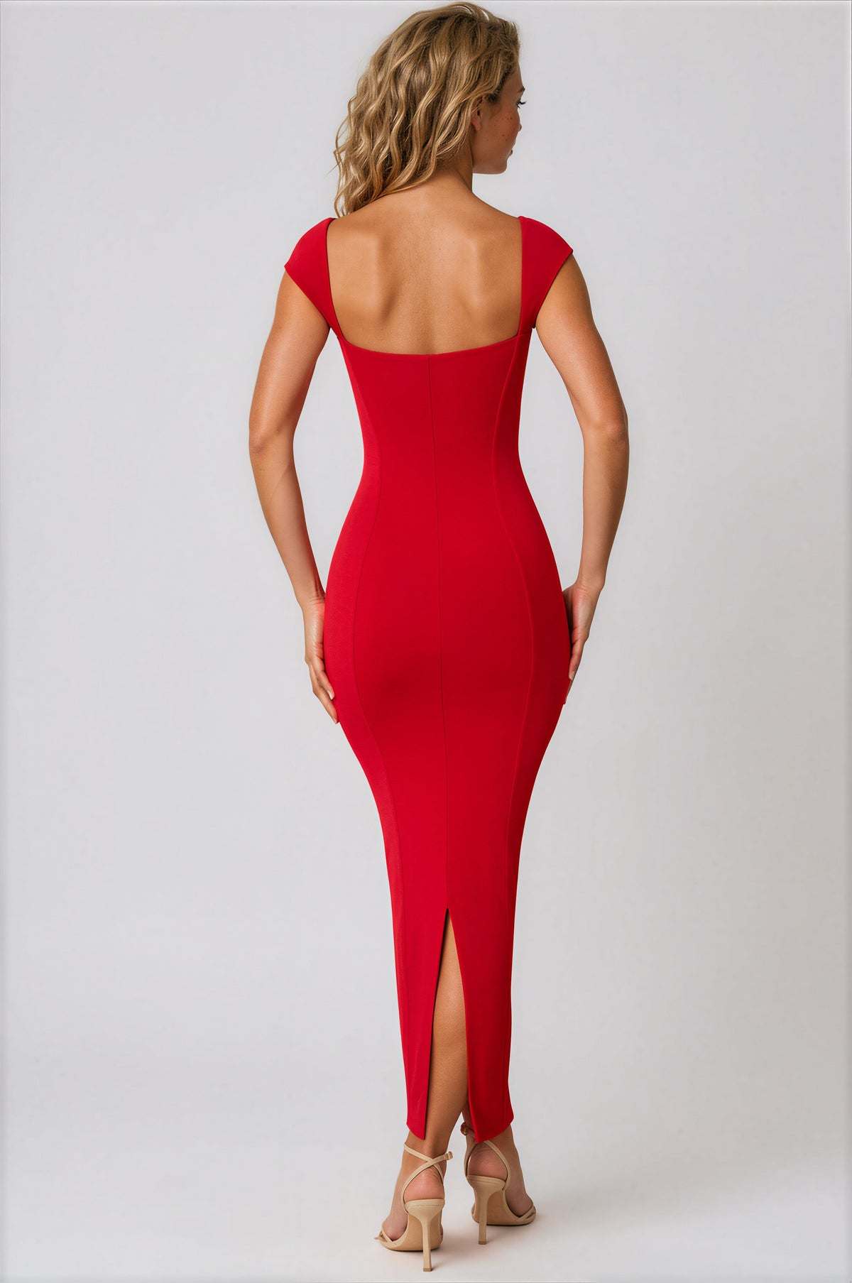 Mywishbag Sweetheart Neckline Maxi Dress - Nylon