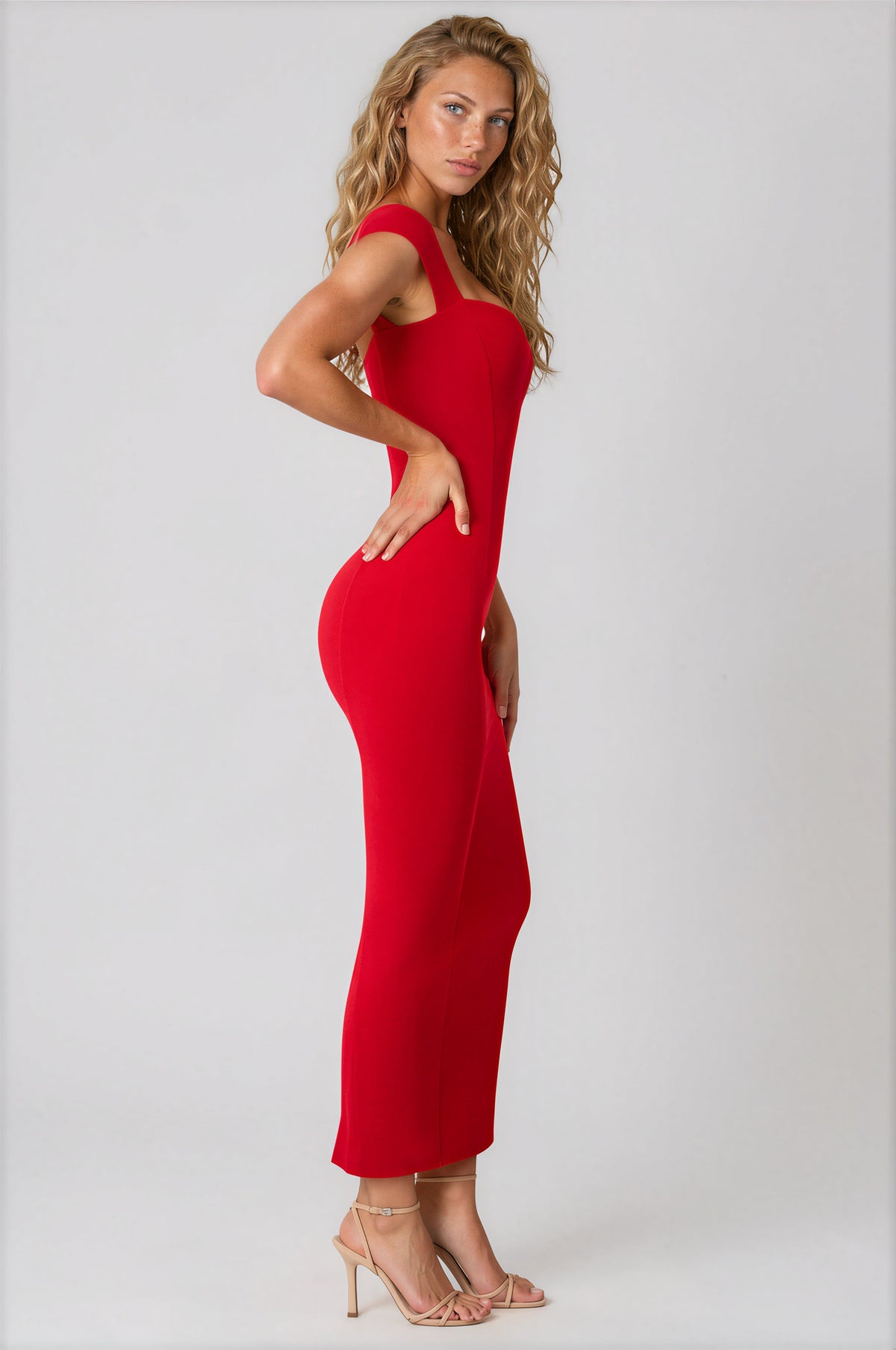 Mywishbag Sweetheart Neckline Maxi Dress - Nylon