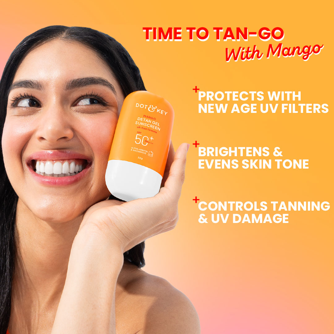 Dot & Key Mango Detan Gel Sunscreen (Oil Free) SPF 50+ PA+++