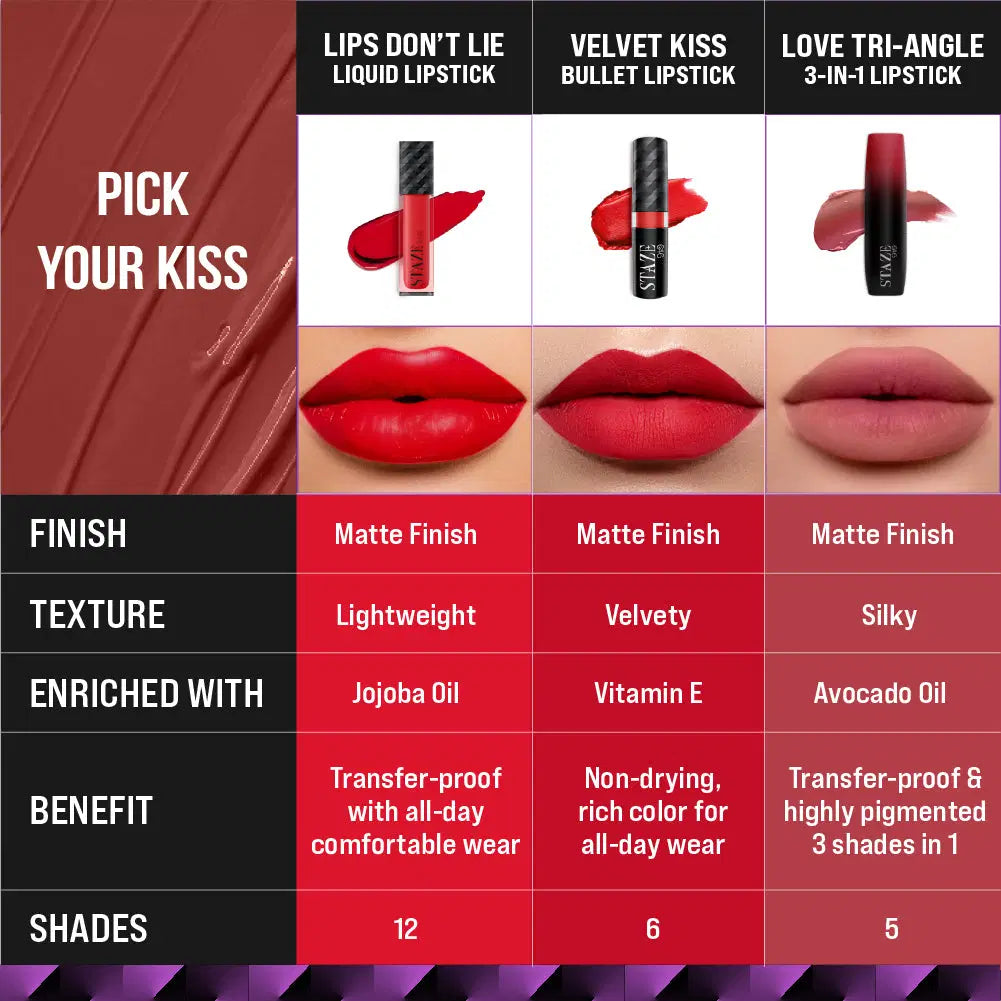 Staze Velvet Kiss Bullet Lipstick