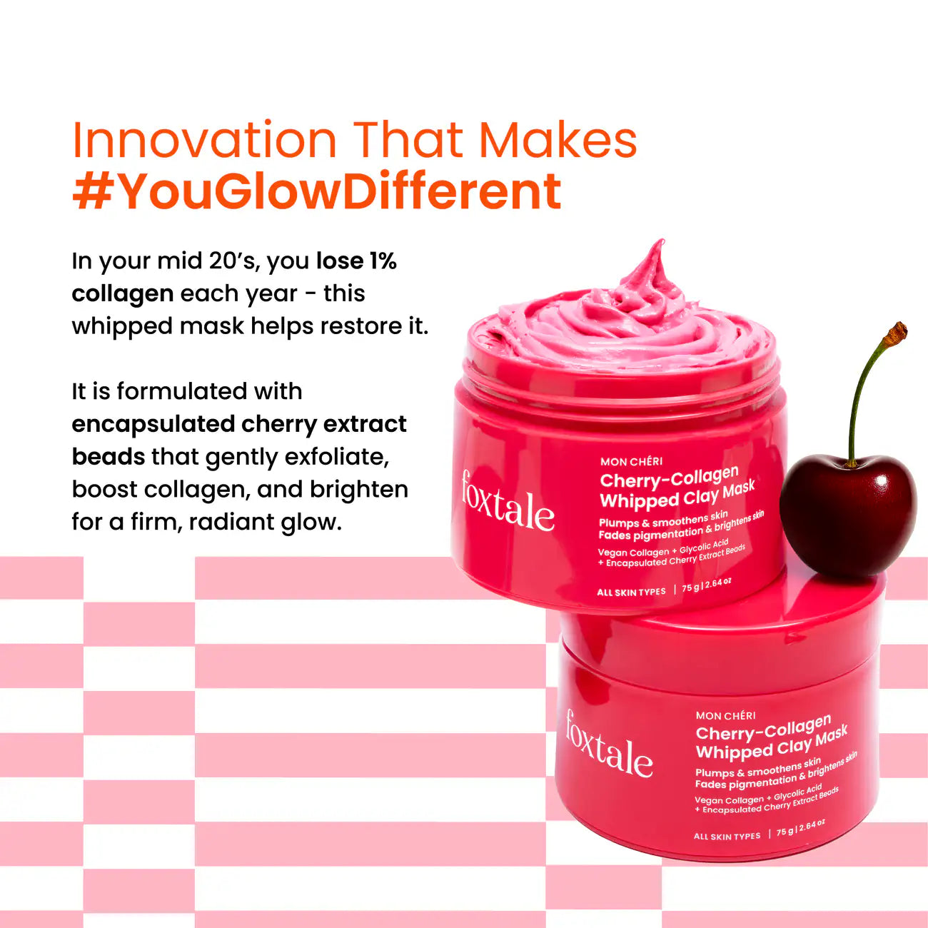 Foxtale Cherry-Collagen Clay Mask