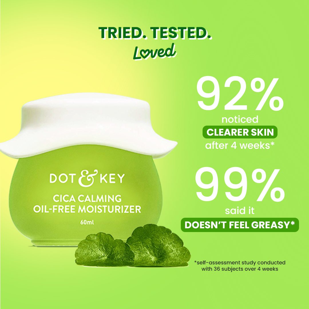 Dot & Key Cica Calming Oil Free Moisturizer, Pack of 2 - 160ml
