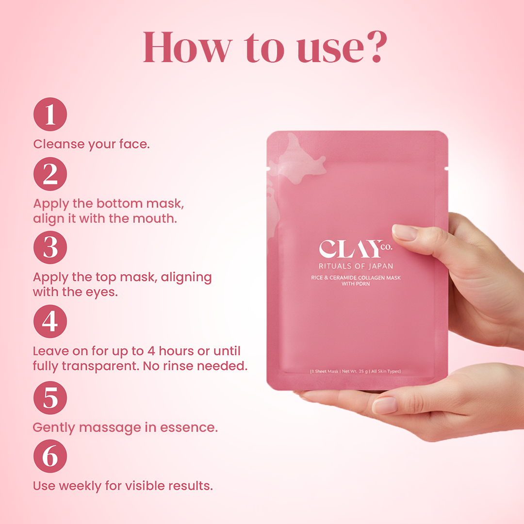 ClayCo Rice & Ceramide Collagen Sheet Mask with PDRN - 35g