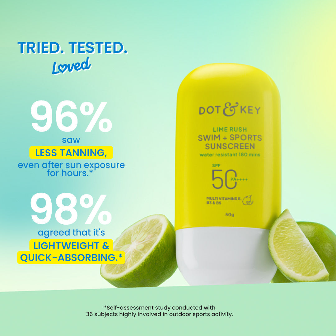 Dot & Key Swim + Sports Sunscreen, In-Vivo Tested SPF 50+ PA++++ - 50g