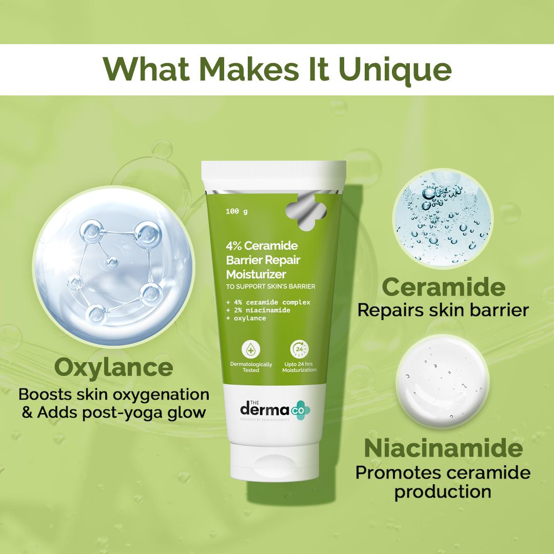 Derma Co 4% Ceramide Barrier Repair Moisturizer with Ceramide, Niacinamide, and Oxylance