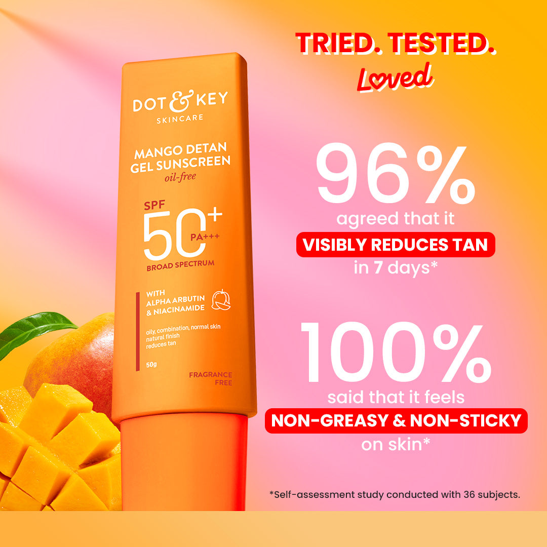 Dot & Key Mango Detan Sunscreen, In-Vivo Tested SPF 50+ PA++++ - 80g