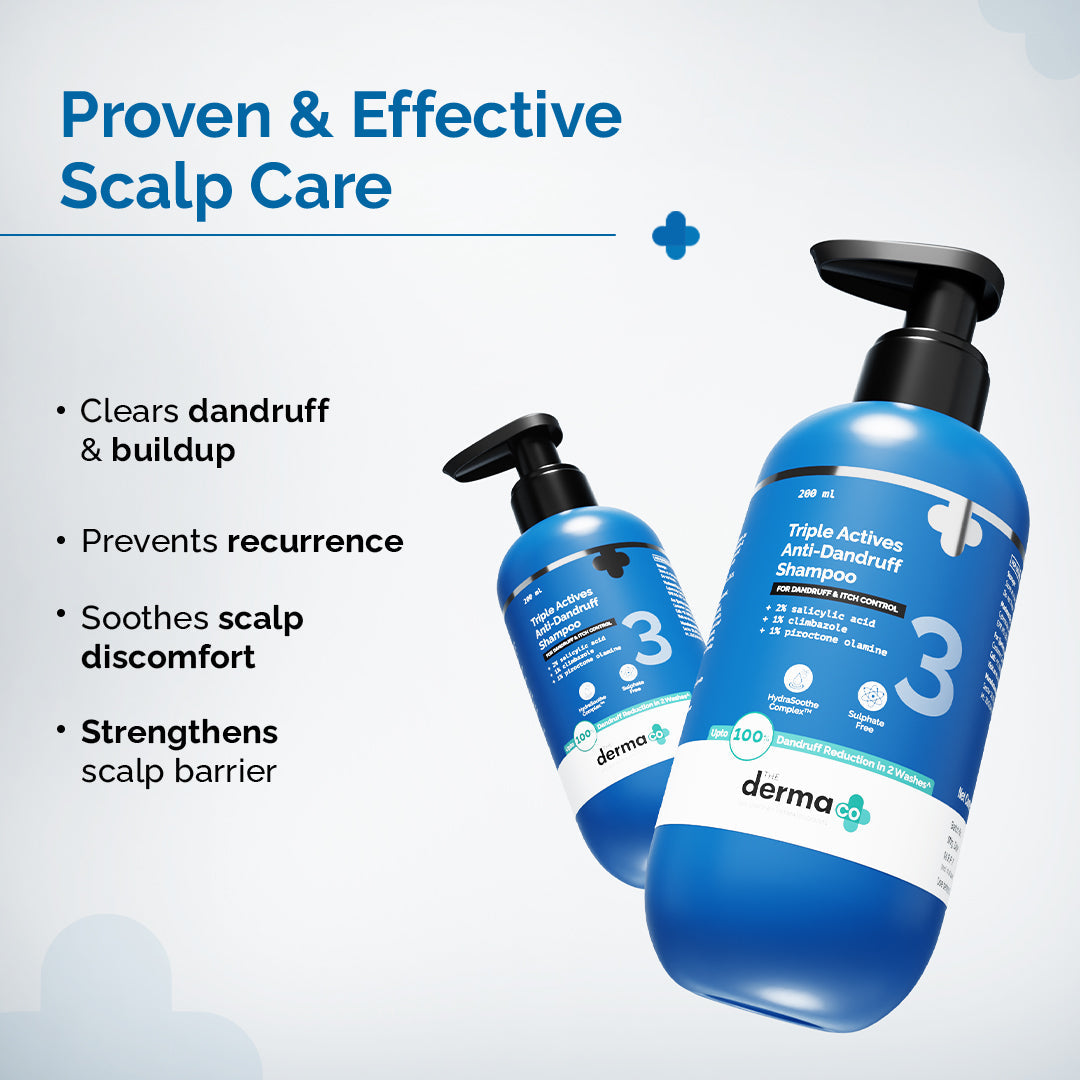 Derma Co Triple Actives Anti-Dandruff Shampoo