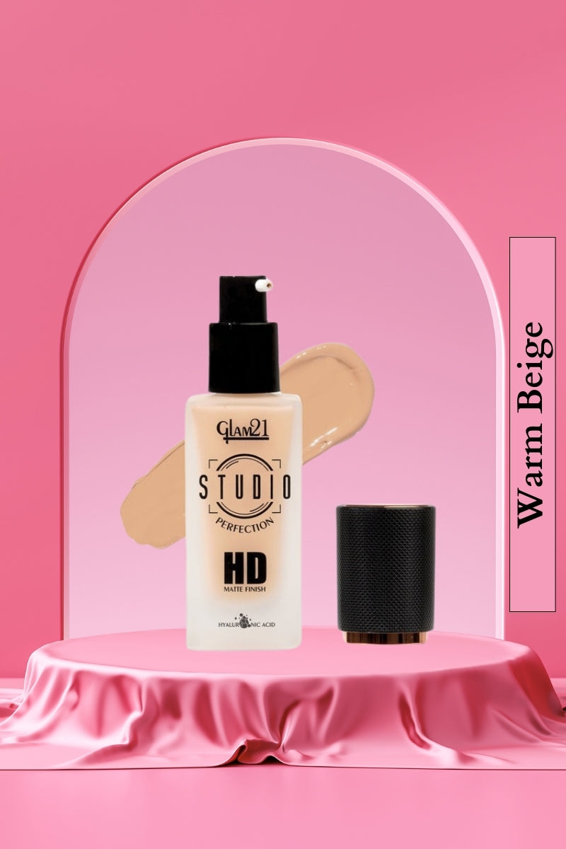 Glam21 Warm Beige Studio Perfection Hd Matte Foundation