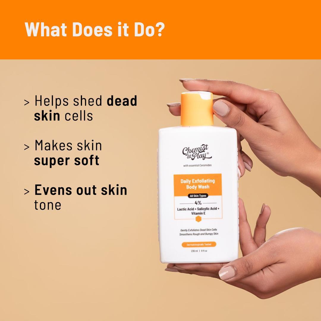 Chemist at Play Exfoliating Body Wash with Lactic Acid - 236 ml