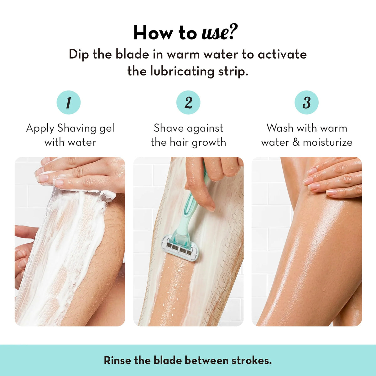 Plush Smooth Slide 4 Blade Body Razor For Women