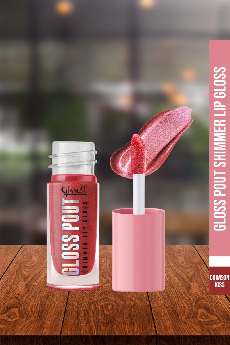 Glam21 Crimson Kiss - Gloss Pout Shimmer Lip Gloss