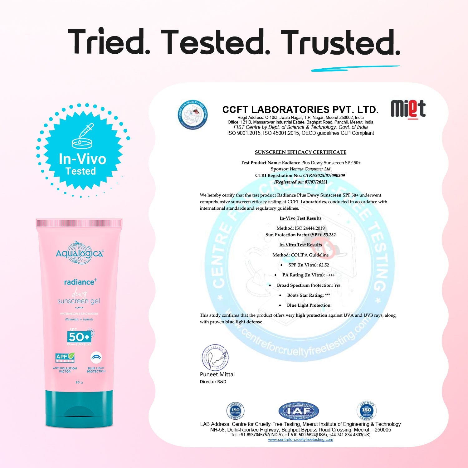 Aqualogica Radiance+ Dewy Sunscreen Spf 50 & Pa++++