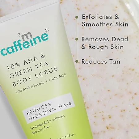 mCaffeine 10% AHA Green Tea Scrub - 100Gm