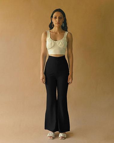 Studio OJS Fit & Slit Black Pants