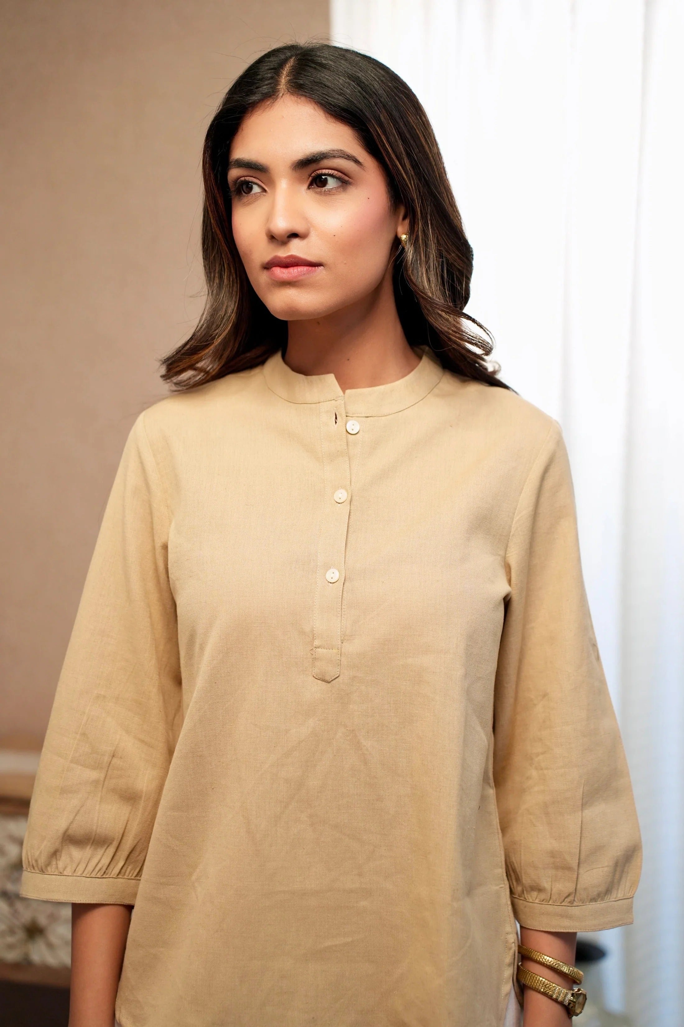 Sugnaa Short Kurta - Khaki