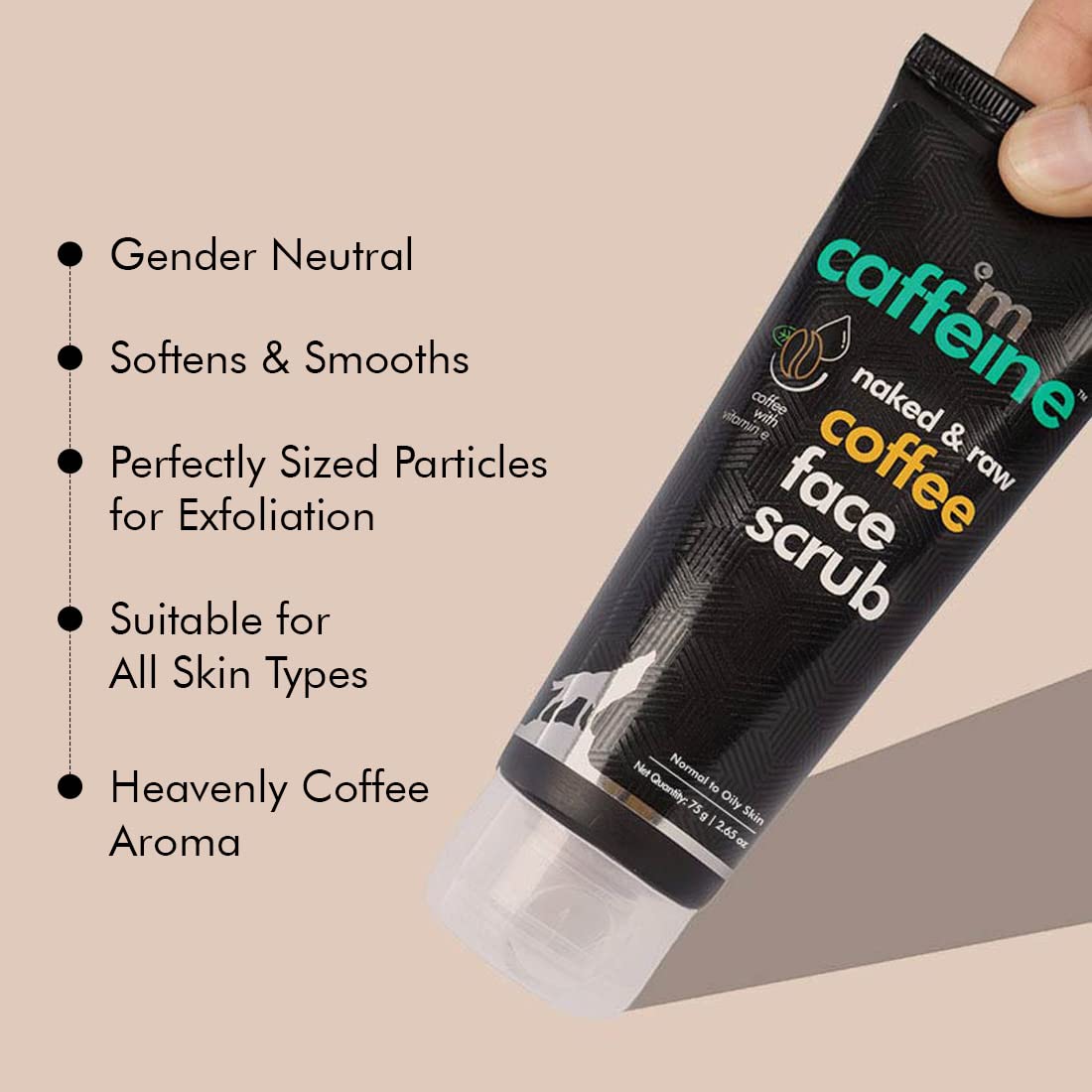 mcaffeine Coffee Tan & Dead Skin Removal Face Scrub(75Gm)|Caffeine & Walnut Scrub For Face|Exfoliating & Brightening Scrub|Blackhead Remover,Whitehead Remover,Detan PackIFace Scrub For Women And Men