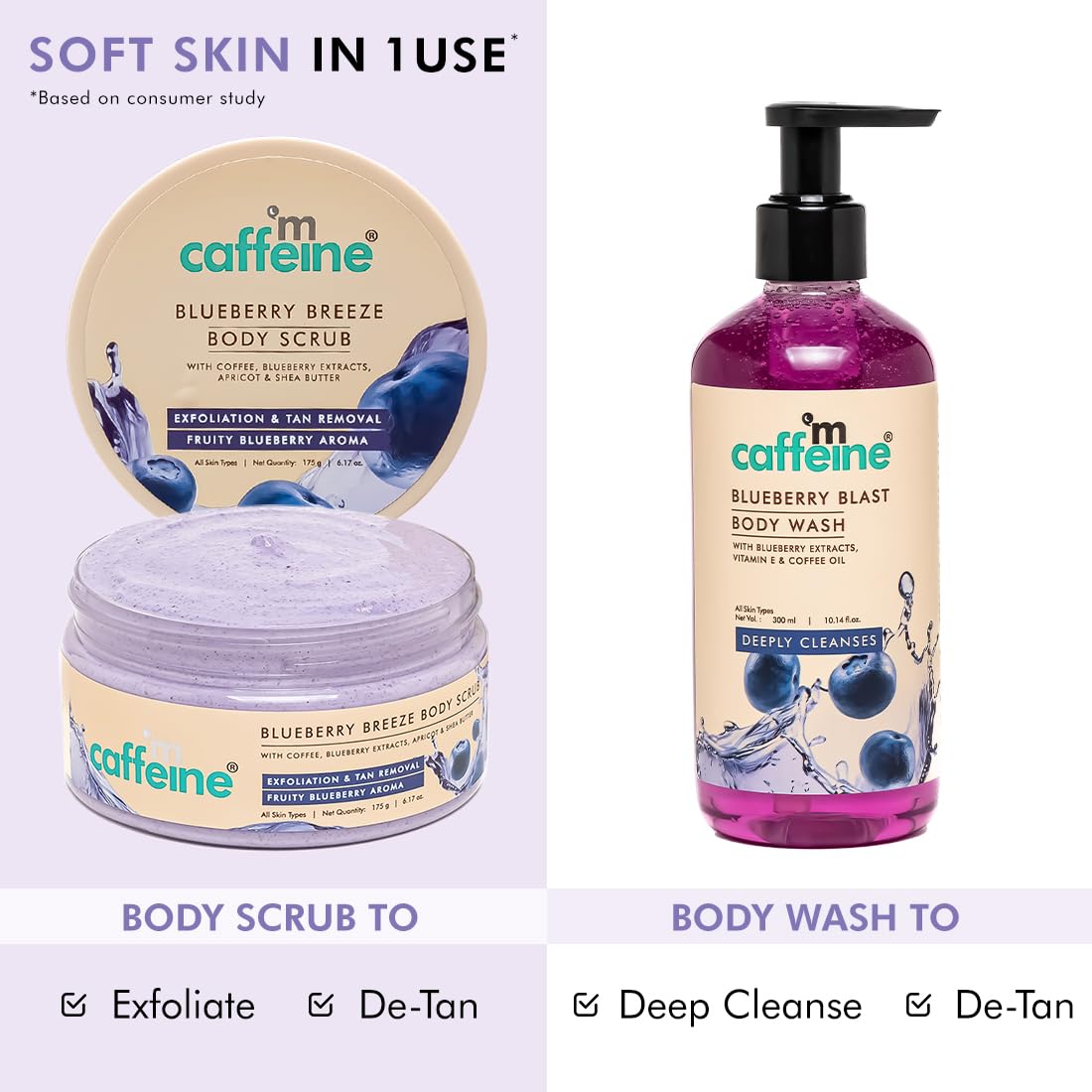 mCaffeine Blueberry Blast Detan & Cleanse Duo
