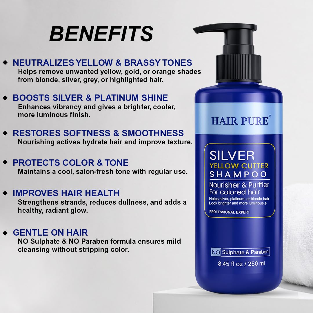 Redifyn Hair Pure Silver Yellow Cutter Shampoo - 250ml