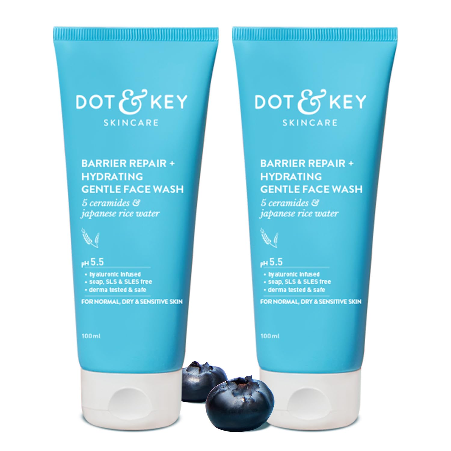 Dot & Key Barrier Repair Hydrating Gentle Face Wash Combo Pack of 2 200 ml