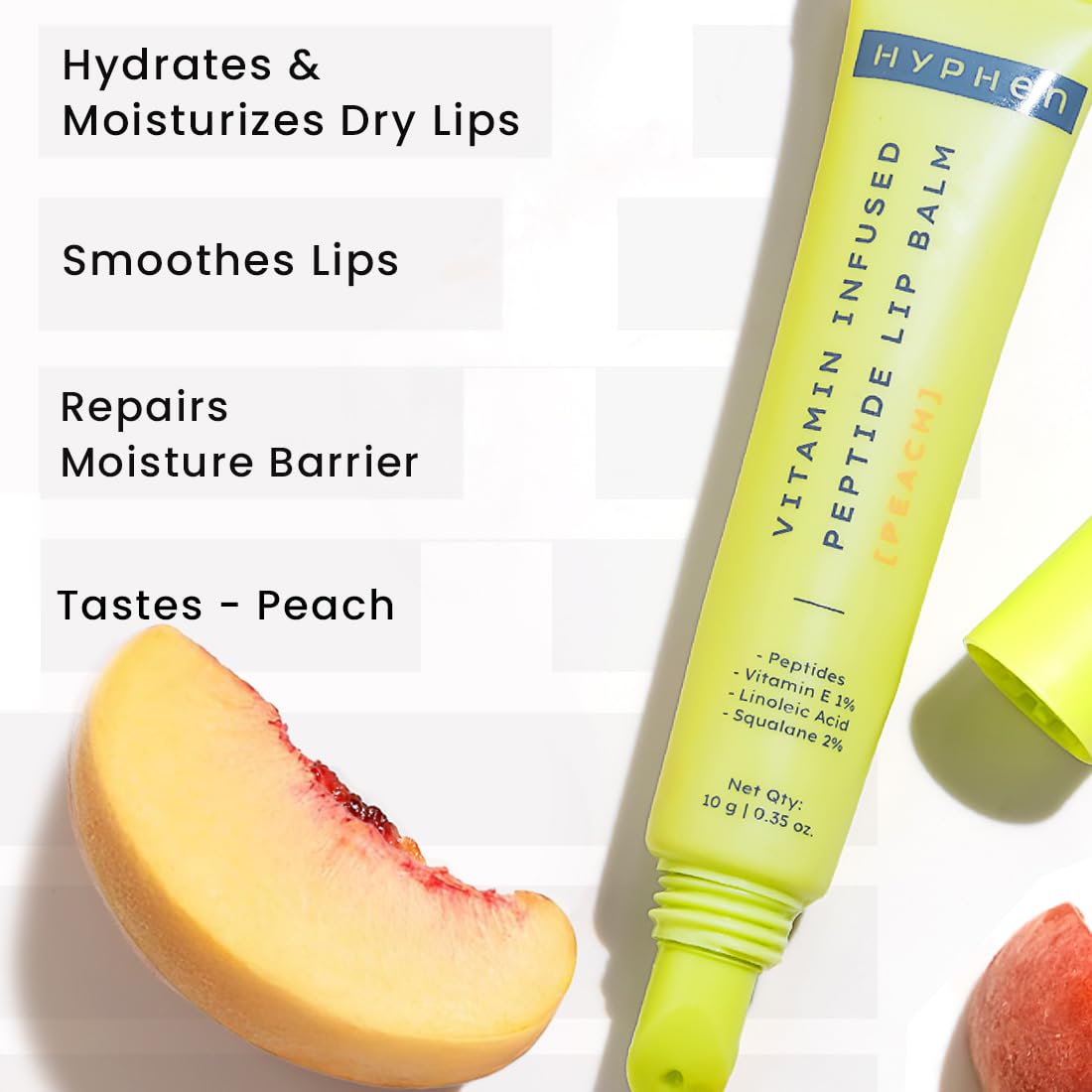 Hyphen - Peach Lip Balm for Dry & Chapped Lips